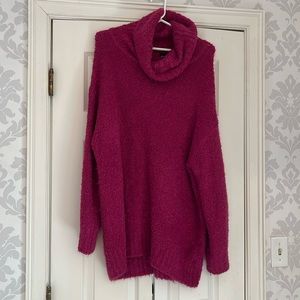 Cozy oversized sweater. Pink. Good, pet friendly house.